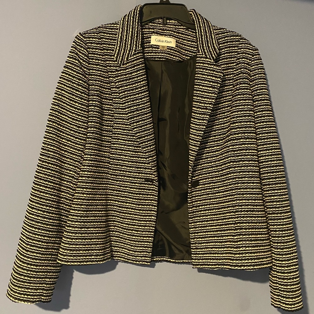 Calvin Klein Blazer|Color:Black/white|Size:12